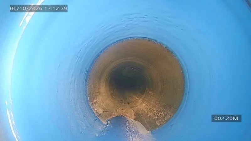 Videoispezione scarico risanato con resina a spruzzo